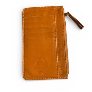 Vince Camuto Cognac Leather Card Holder